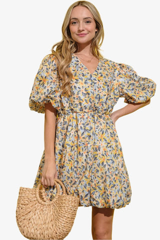 Floral Puff Sleeve Dress