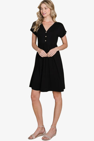 Black Short Sleeve Dress