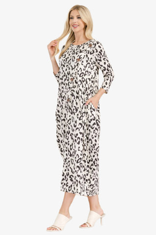 Leopard Contrast Dress