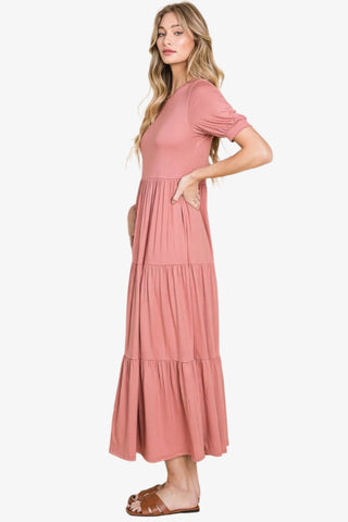 Short Sleeve Maxi Dress