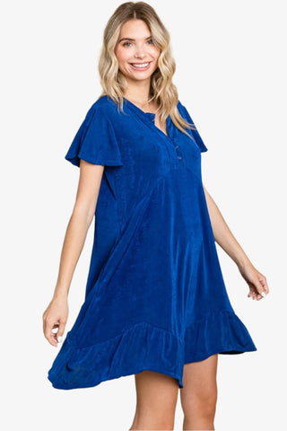 Royal Short Sleeve Dress