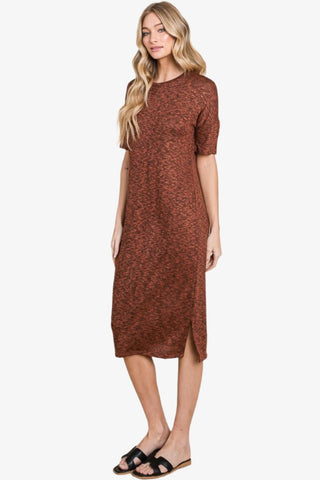 Round Neck Midi Dress