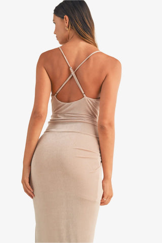 Draped Cami Midi Dress