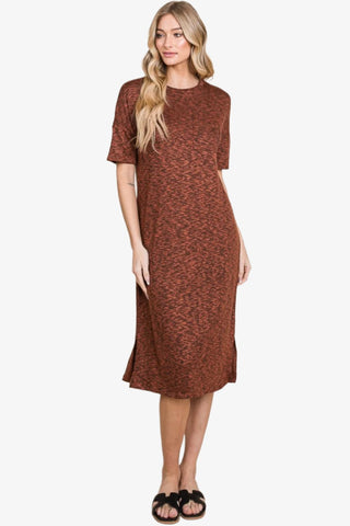 Round Neck Midi Dress