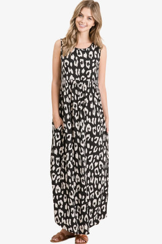 Leopard Waist Maxi Dress