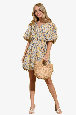 Floral Puff Sleeve Dress