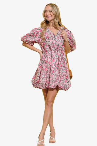 Floral Puff Sleeve Dress