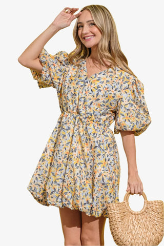 Floral Puff Sleeve Dress