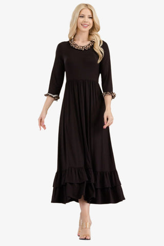 Full Size Ruffle Midi Dress