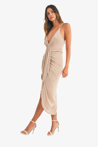 Draped Cami Midi Dress