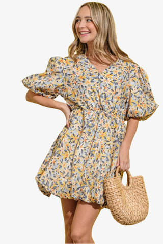 Floral Puff Sleeve Dress