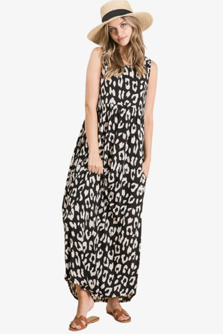 Leopard Waist Maxi Dress